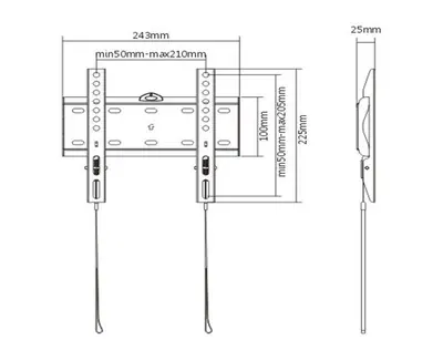 Gembird WM-42F-01 Fixed TV Wall Mount 13”-42” Black – 2. kép