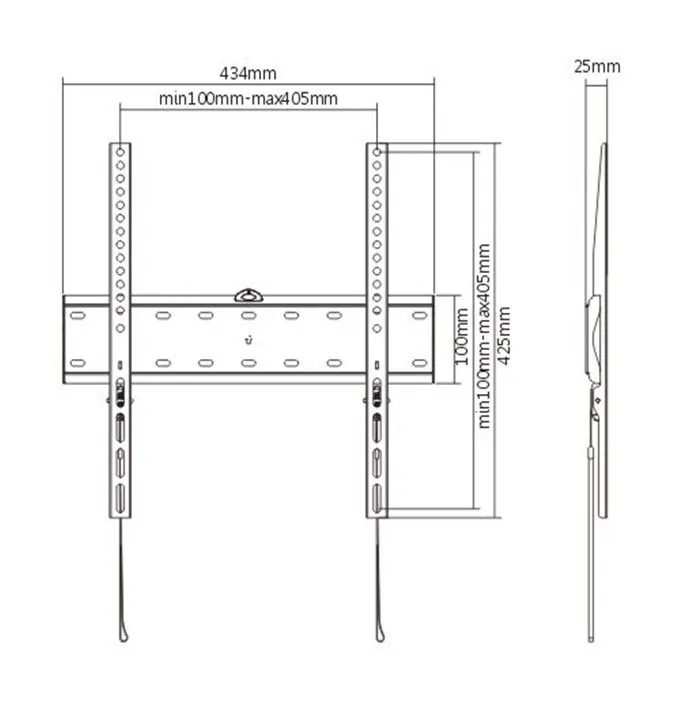 Gembird WM-55F-02 Fixed TV Wall Mount 32”-55" Black – 2. kép