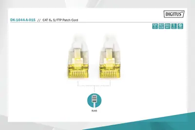 Digitus CAT6A S-FTP Patch Cable 1,5m Grey – 2. kép