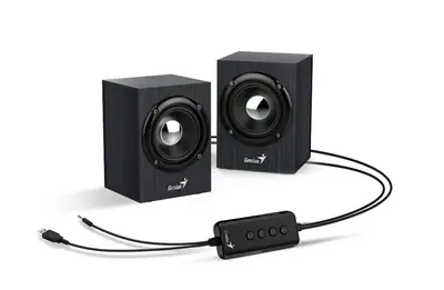 Genius SP-HF385BT Bluetooth Speaker Wood Black Gray – 2. kép