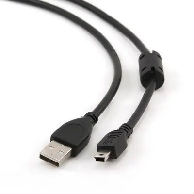 Gembird CCF-USB2-AM5P-6 USB 2.0 A- MINI 5PM cable with ferrite core 1,8m Black – 2. kép
