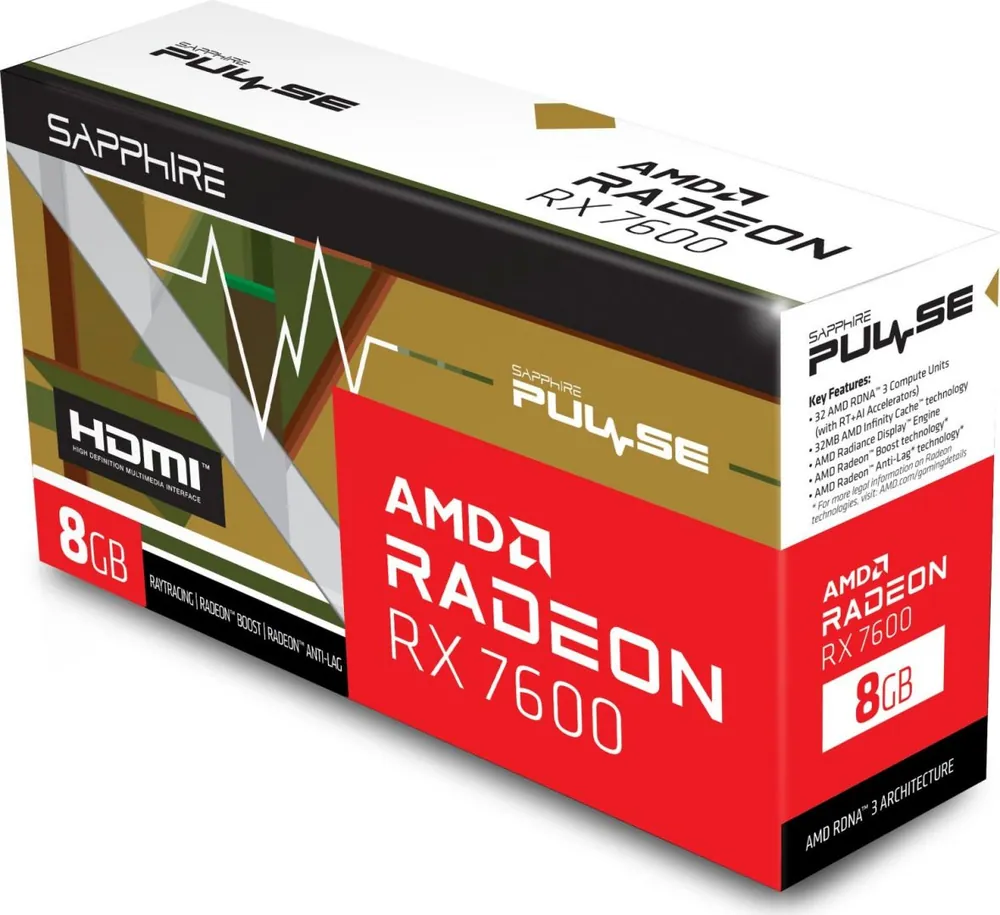 Sapphire Radeon RX7600 8GB Pulse Gaming OC – 7. kép