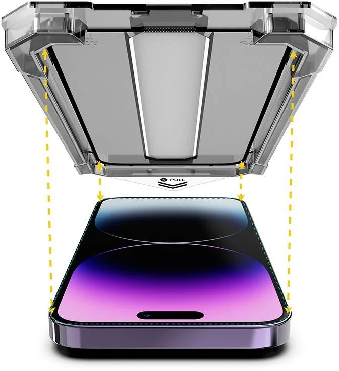 Mobile Origin Screen Guard iPhone 14/13 Pro/16e with easy application – 5. kép