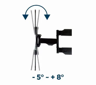 Gembird WM-55ST-01 Premium full-motion TV wall mount 32”-55” Black – 2. kép