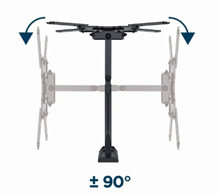 Gembird WM-55ST-01 Premium full-motion TV wall mount 32”-55” Black – 3. kép