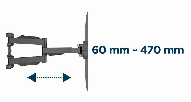 Gembird WM-58ST-01 Premium full-motion TV wall mount 32”-58” Black – 10. kép
