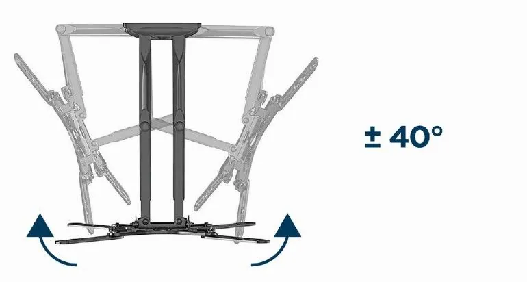 Gembird WM-60ST-01 Full-motion TV wall mount 32”-60” Black – 11. kép
