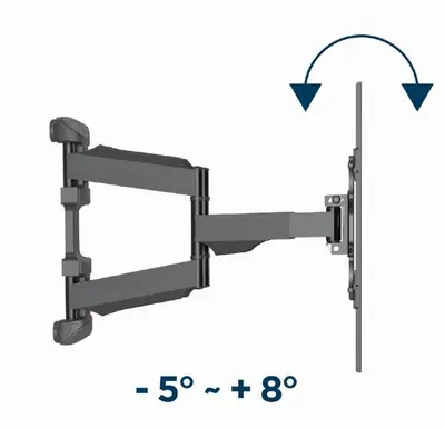 Gembird WM-75ST-01 Full-motion TV wall mount 32”-75” Black – 2. kép