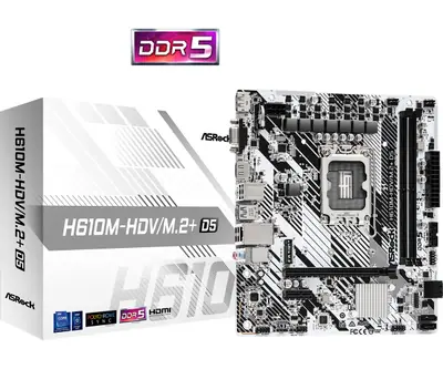Asrock H610M-HDV/M.2+ D5 desktop alaplap microATX