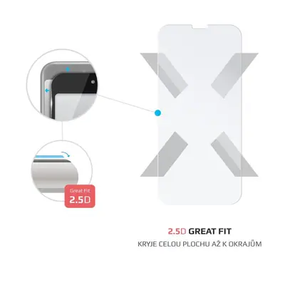 FIXED edzett üveg 2,5D kijezővédő iPhone 15 Pro-hoz – 2. kép