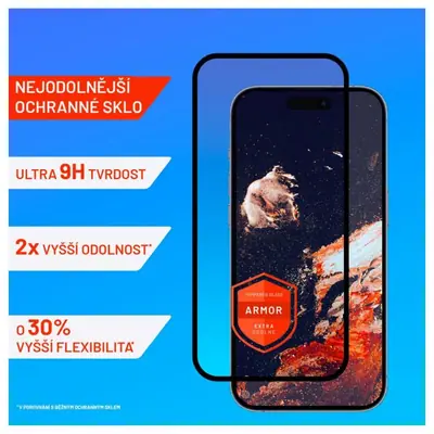 FIXED teljes képernyőt védő 2,5D edzett üveg aplikátorral Apple iPhone 15 Plus készülékhez, fekete – 2. kép