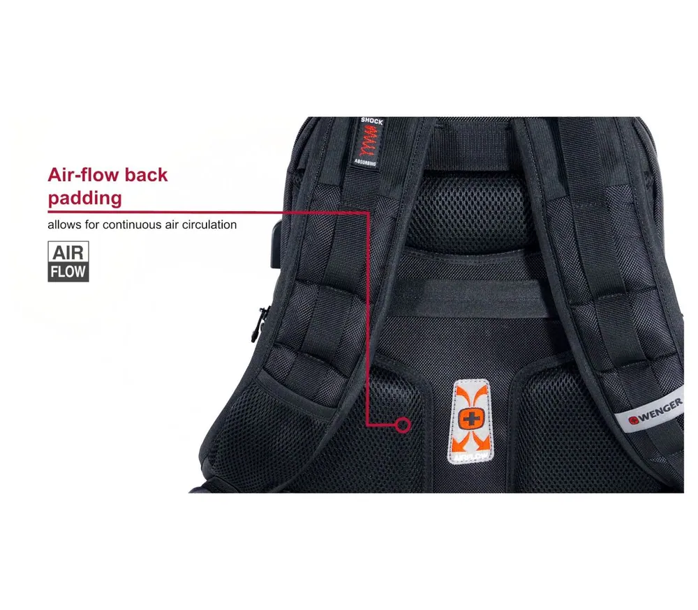 Wenger Pegasus Deluxe Laptop Backpack with Tablet Pocket 16" Black – 8. kép