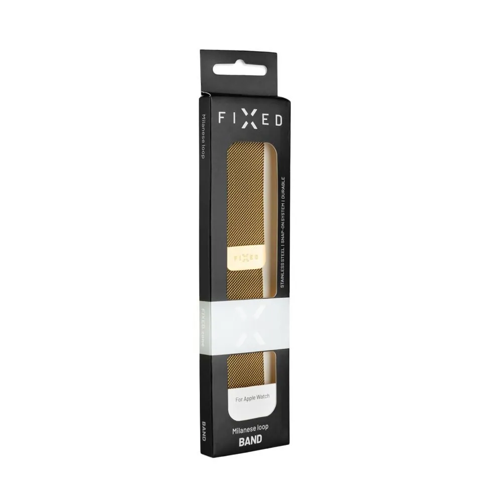FIXED Mesh Strap for Apple Watch 38/40/41mm, gold – 6. kép