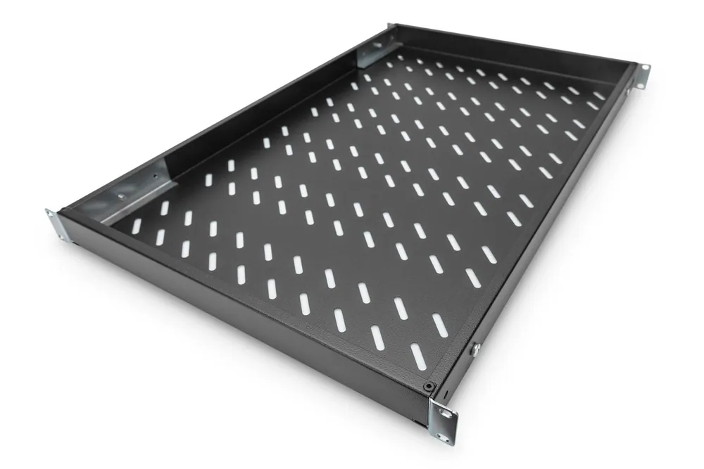 Digitus 1U fixed shelf for 1000mm depth racks 44x482x700mm adjust. 700-900mm depth Black – 4. kép
