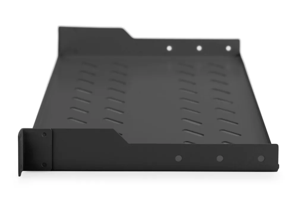 Digitus 1U fixed shelf for racks from 400mm depth 45x483x250mm up to 15kg Black (RAL 9005) – 3. kép