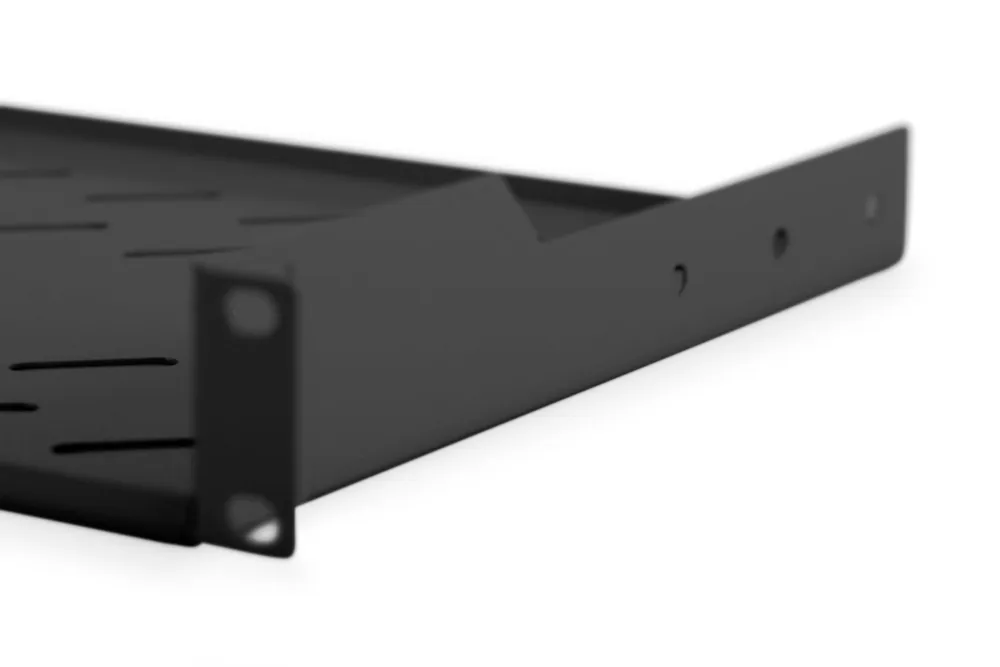 Digitus 1U fixed shelf for racks from 400mm depth 45x483x250mm up to 15kg Black (RAL 9005) – 4. kép