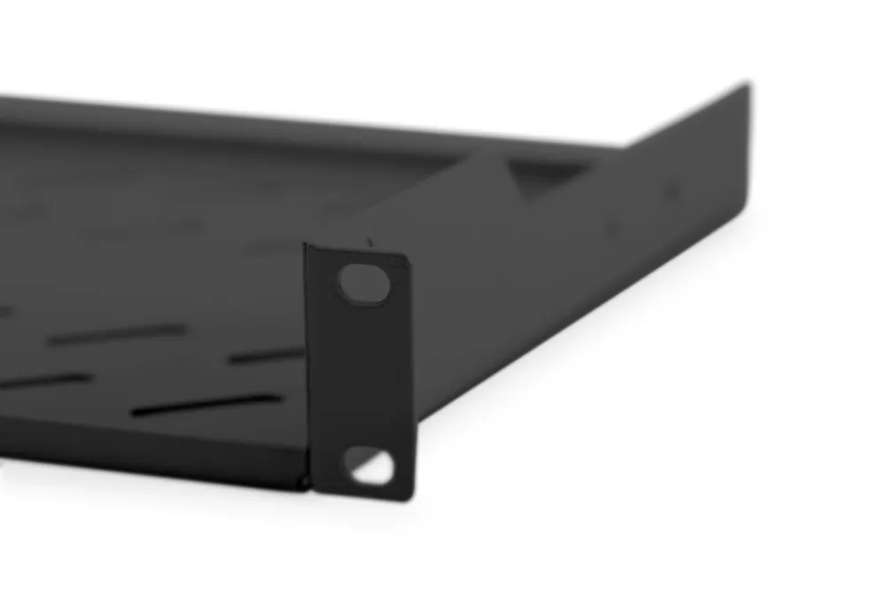 Digitus 1U fixed shelf for racks from 400mm depth 45x483x250mm up to 15kg Black (RAL 9005) – 5. kép