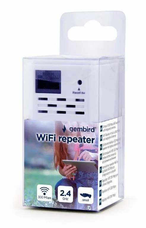 Gembird WNP-RP300-03 Wi-Fi repeater 300 Mbps Range Extender White – 3. kép