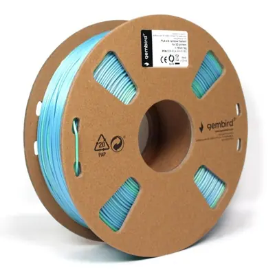 Gembird 3DP-PLA-SK-01-BG PLA Silk Rainbow Blue/green 1,75mm 1kg – 2. kép