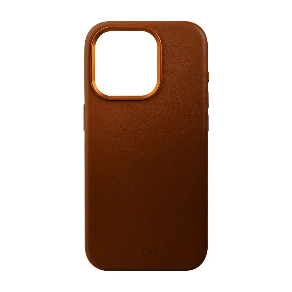 FIXED MagLeather valódi bőrtok, MagSafe támogatással iPhone 15 Plus-hoz, barna – 2. kép