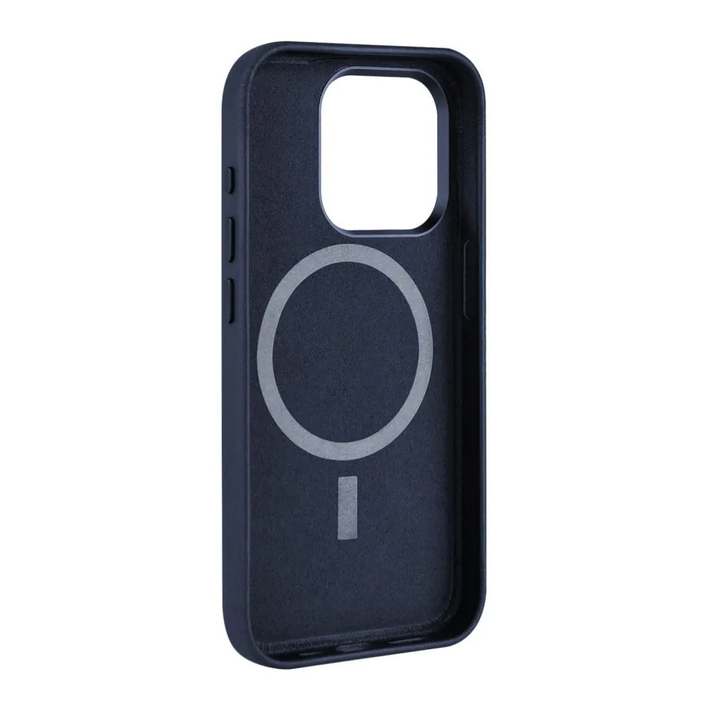 FIXED MagLeather valódi bőrtok, MagSafe támogatással iPhone 15 Pro Max-hoz, kék – 3. kép