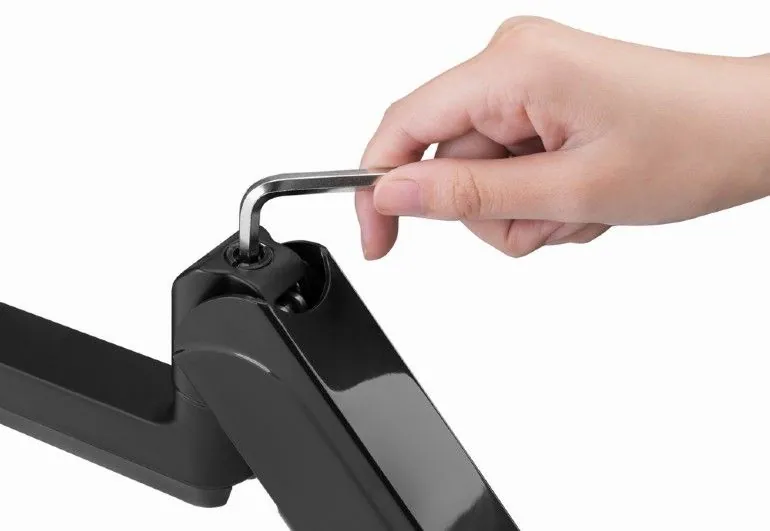 Gembird MA-DA3-01 Desk mounted adjustable mounting arm for 3 monitors full-motion 17"-27" Black – 6. kép