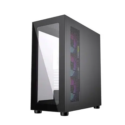 Gembird Fornax X450MAX ARGB Tempered Glass Black – 2. kép