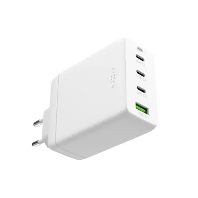 FIXED hálózati töltő 3xUSB-C 1xUSB-A kimenet, GaN technológia,PD 3.0, 100W, fehér – 2. kép