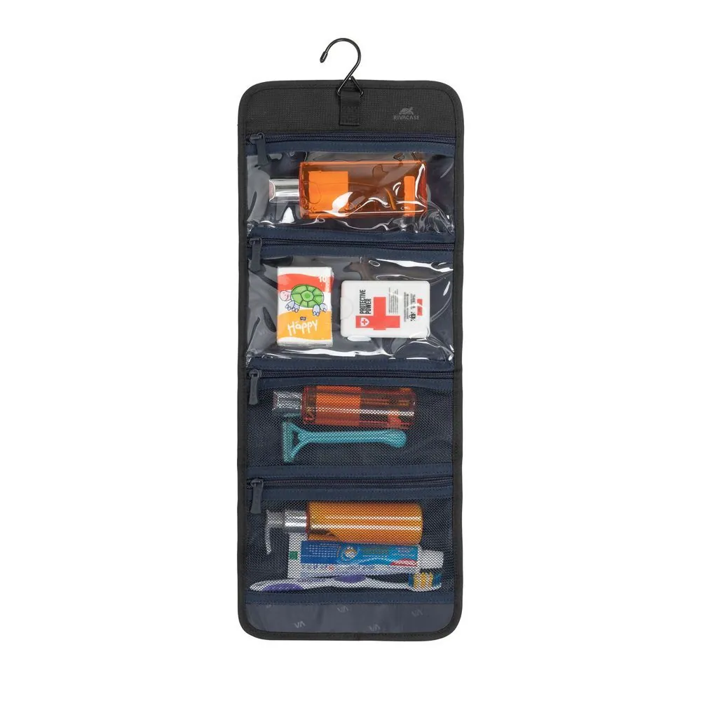 RivaCase 8408 Tegel ECO Compact Travel toiletry case Black – 8. kép