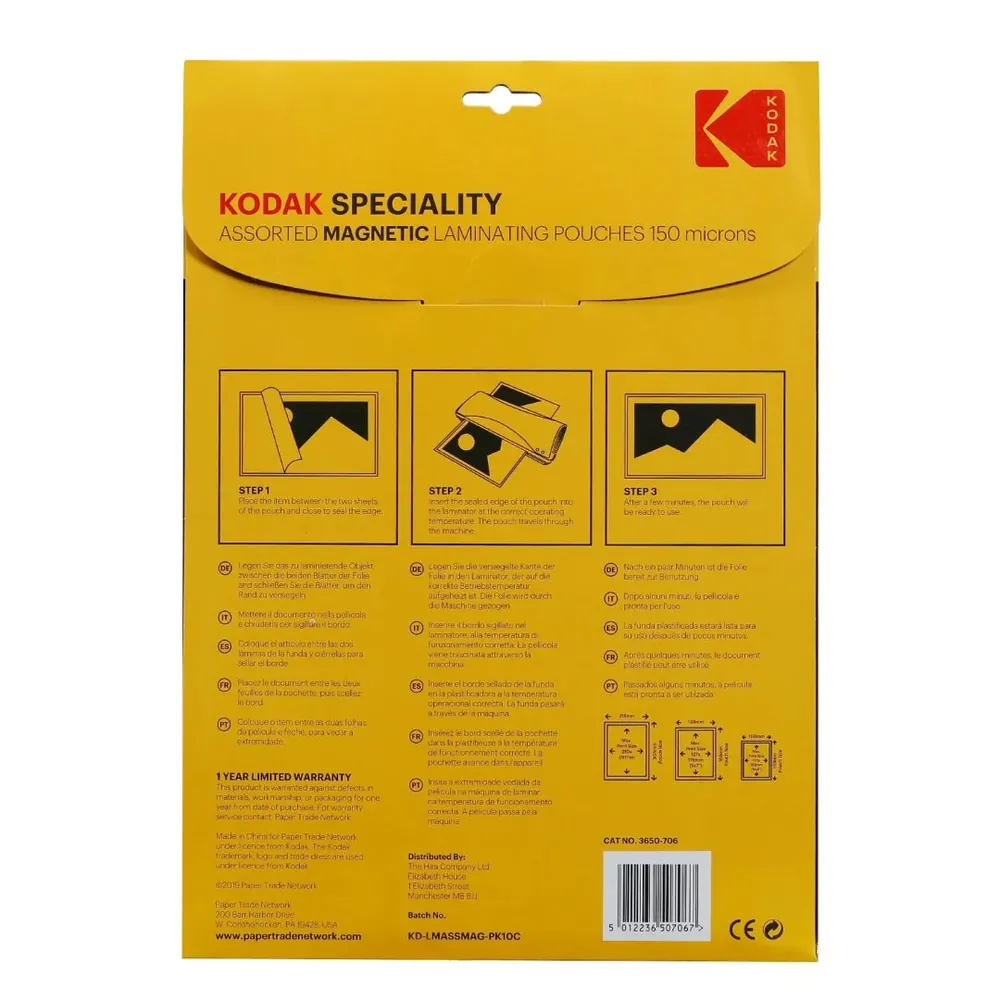Kodak Mágneses lamináló fólia 10x15 cm 4db +13x18 cm 3db + A4 3db 150 micron – 2. kép