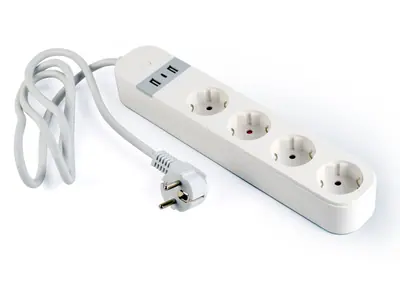 Gembird Smart power strip with USB charger 4 sockets White – 2. kép