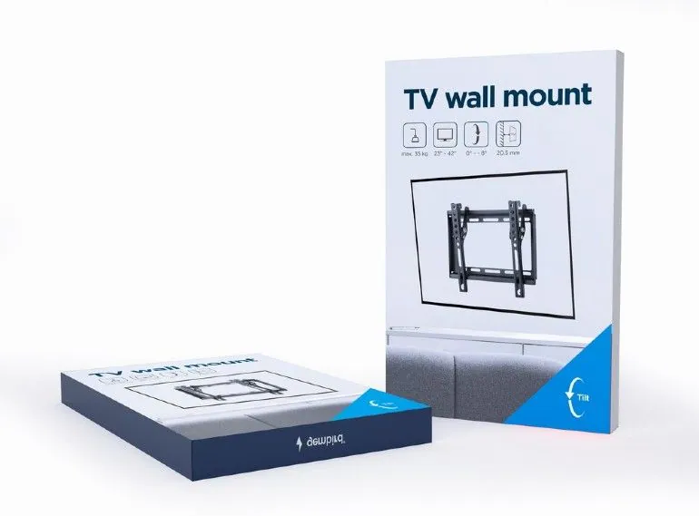 Gembird WM-42T-04 TV wall mount (tilt) 23”-42” Black – 7. kép