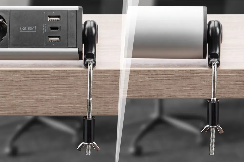 Digitus Hálózati Elosztó Kapcsolóval 6DIN, 3xUSB 1,5m Black – 8. kép