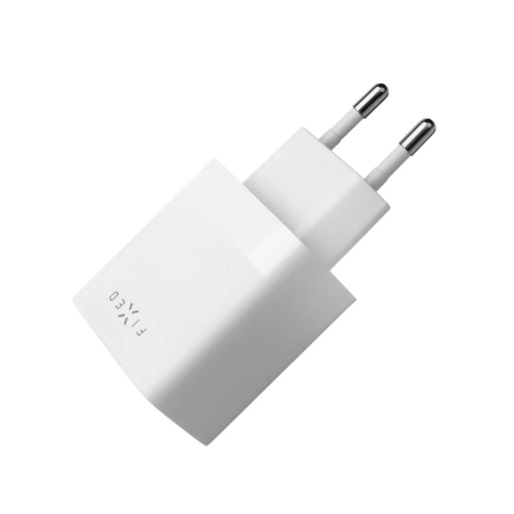 FIXED hálózati töltő, 2*USB-A kimenet, 17W + USB/USB-C kábel, fehér – 4. kép