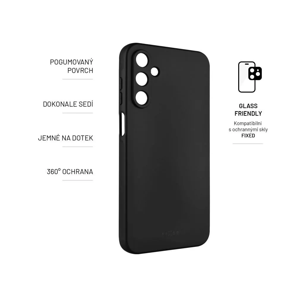 FIXED Story gumirozott telefontok a Samsung Galaxy A15/A15 5G készülékhez, fekete – 3. kép