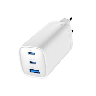 Gembird 3-port 67W GaN USB PowerDelivery fast charger White – 2. kép