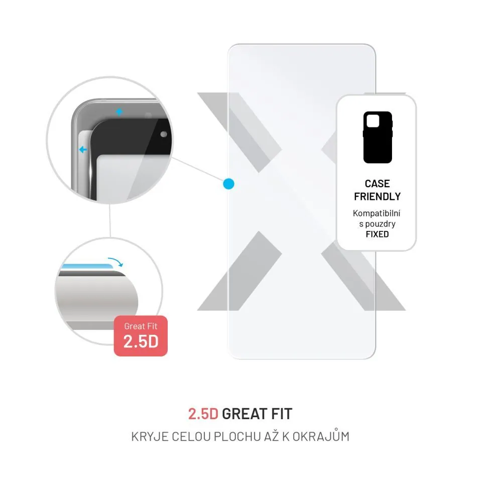 FIXED 2,5D edzett üvegfólia a Samsung Galaxy A35 5G készülékhez FIXG-1262 – 2. kép