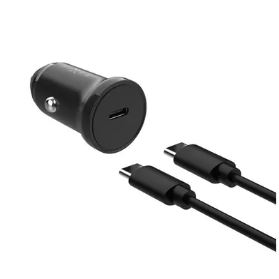 FIXED USB-C 12/24V-os autós töltő, 20W, PD3.0, 1 m USB-C kábellel, fekete – 2. kép