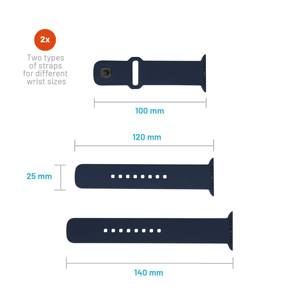 FIXED Sporty szilikon szíj az Apple Watch Ultra 49mm-es okosórákhoz , kék – 5. kép