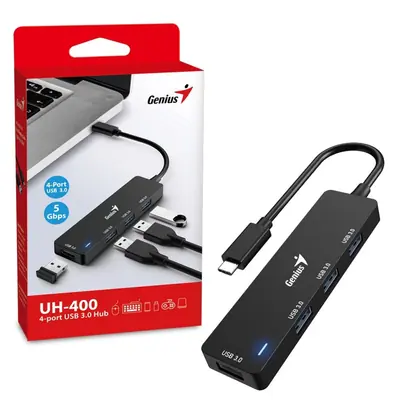 Genius UH-400 4-Port USB 3.0 HUB Black – 2. kép