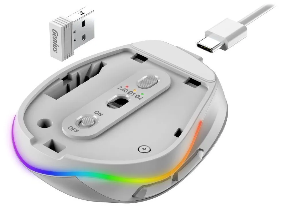 Genius Ergo 9000S Pro Wireless mouse Pearl White – 6. kép