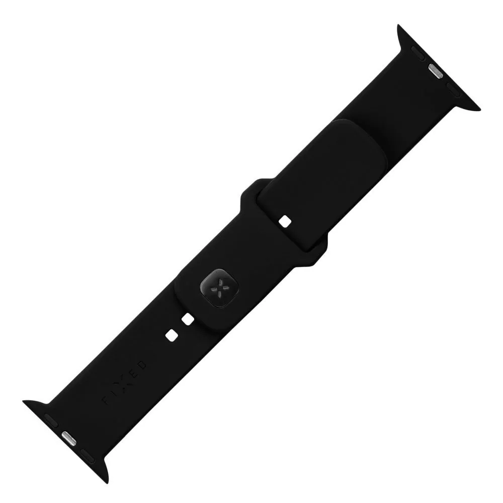 FIXED szilikon sportos óraszíj Apple Watch 38/40/41mm-es okosórákhoz, fekete – 2. kép