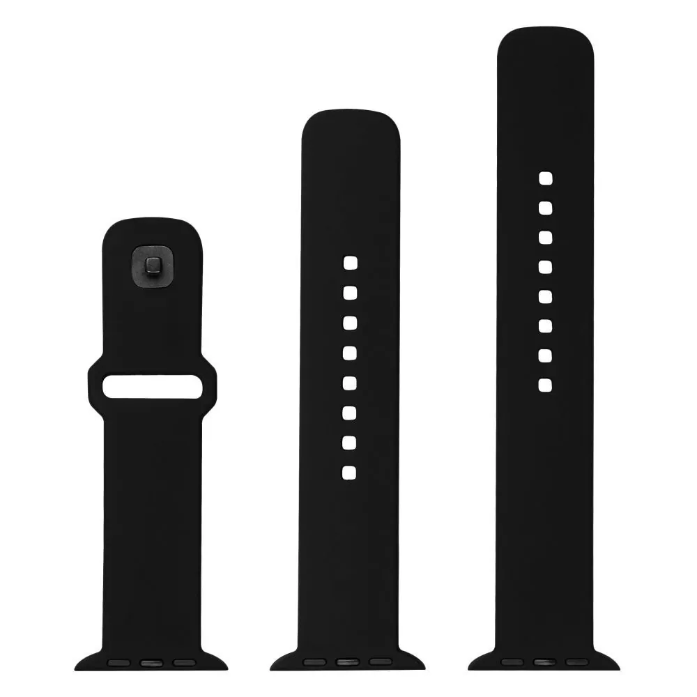FIXED szilikon sportos óraszíj Apple Watch 38/40/41mm-es okosórákhoz, fekete – 3. kép