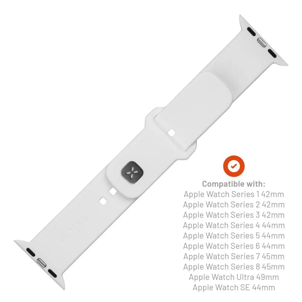 FIXED szilikon óraszíj Apple Watch 42/44/45mm-es okosórákhoz, fehér, FIXSST2-434-WH – 4. kép