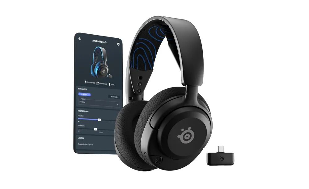 Steelseries Arctis Nova 5P Wireless Bluetooth Gaming Headset Black – 4. kép