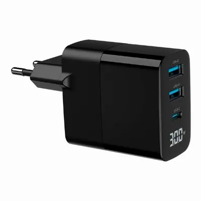 Gembird 3-Port 30W USB Fast Charger Black – 2. kép