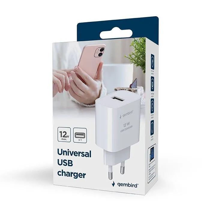 Gembird Universal USB Charger Black – 4. kép