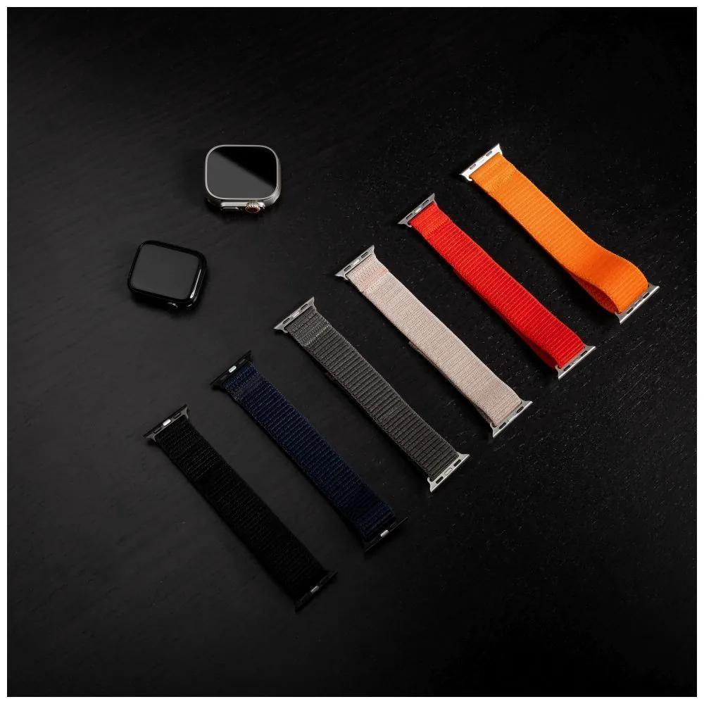 FIXED nylon sportos óraszíj Apple Watch 38/40/41mm-es okosórához, fekete, FIXNST2-436-BK – 3. kép