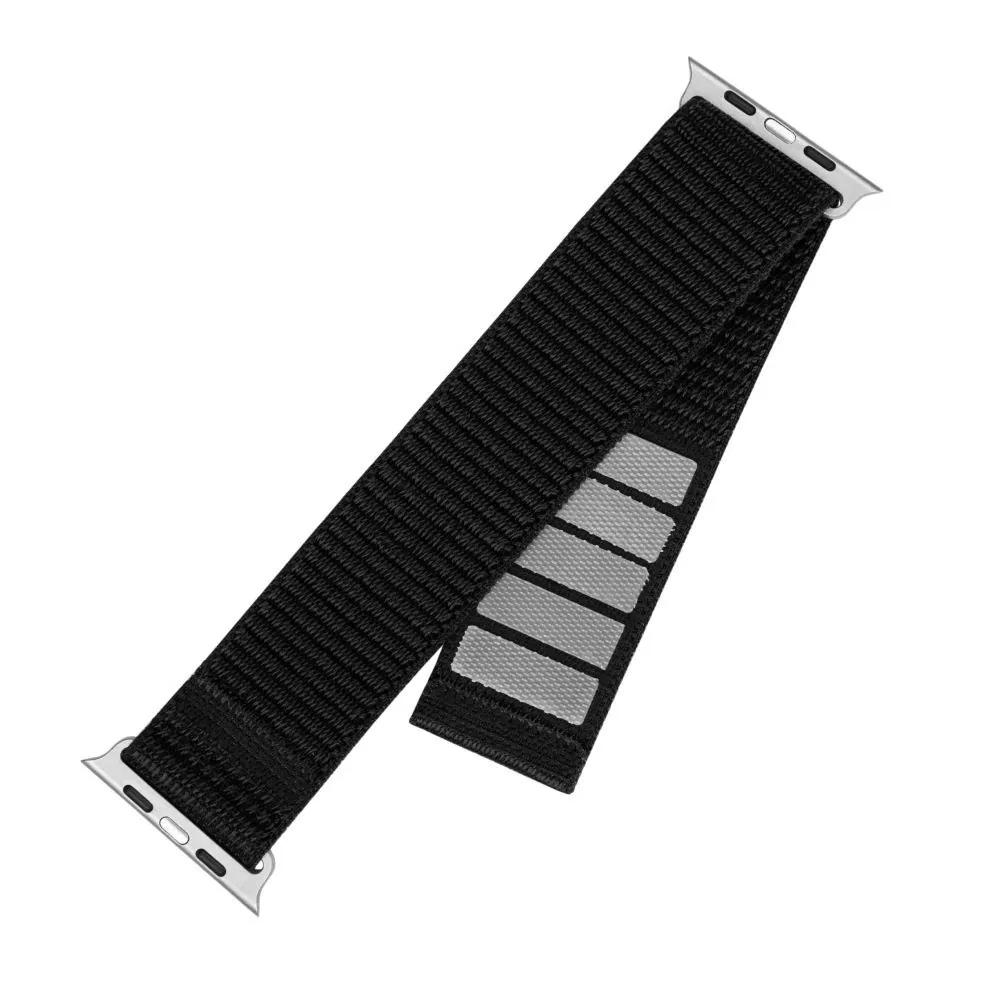 FIXED nylon sportos óraszíj Apple Watch Ultra 49mm-es okosórához, fekete FIXNST2-1029-BK – 2. kép