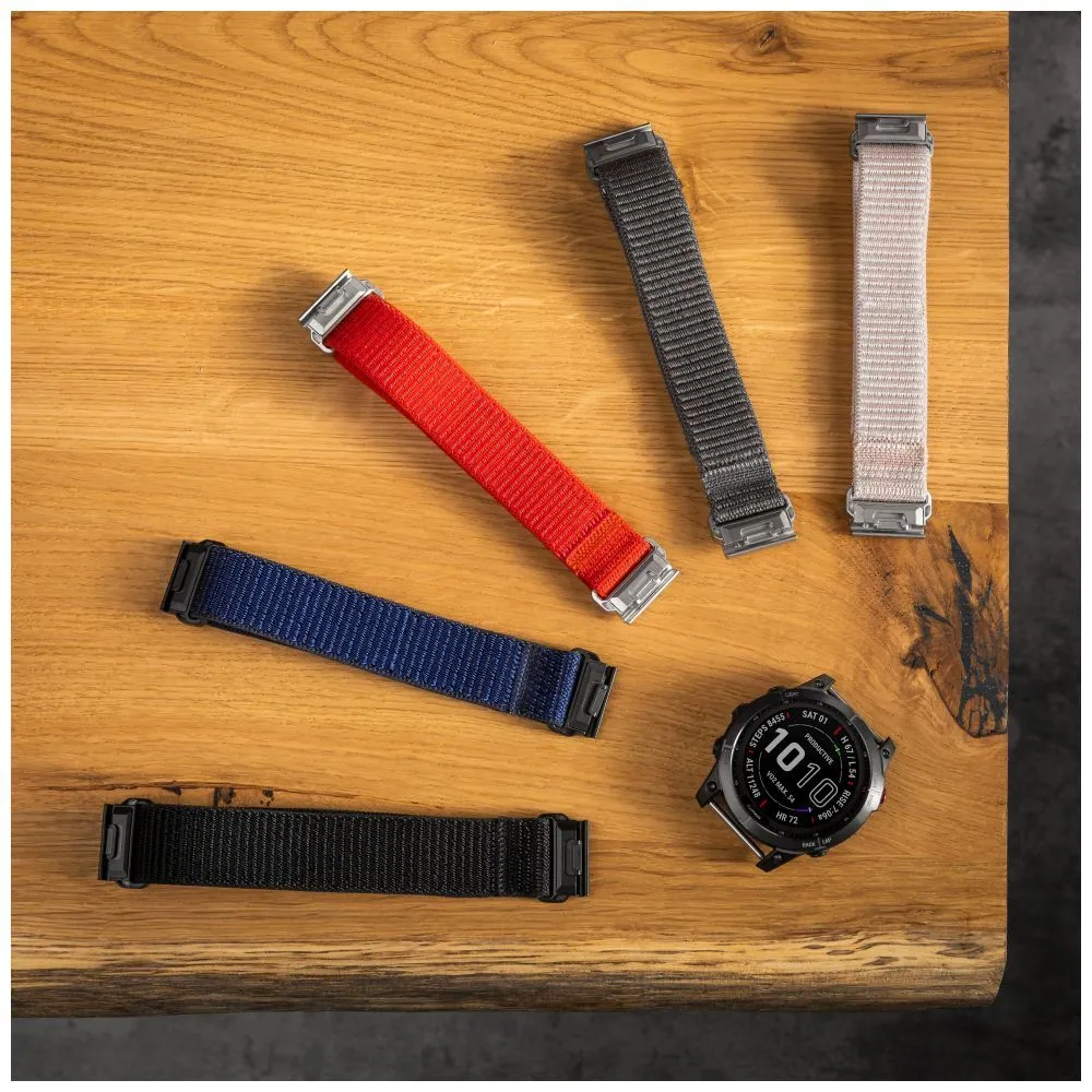 FIXED nylon sportos óraszíj Garmin QuickFit 22mm-es okosórához, sötétkék FIXNST2-QF22mm-DBL – 3. kép